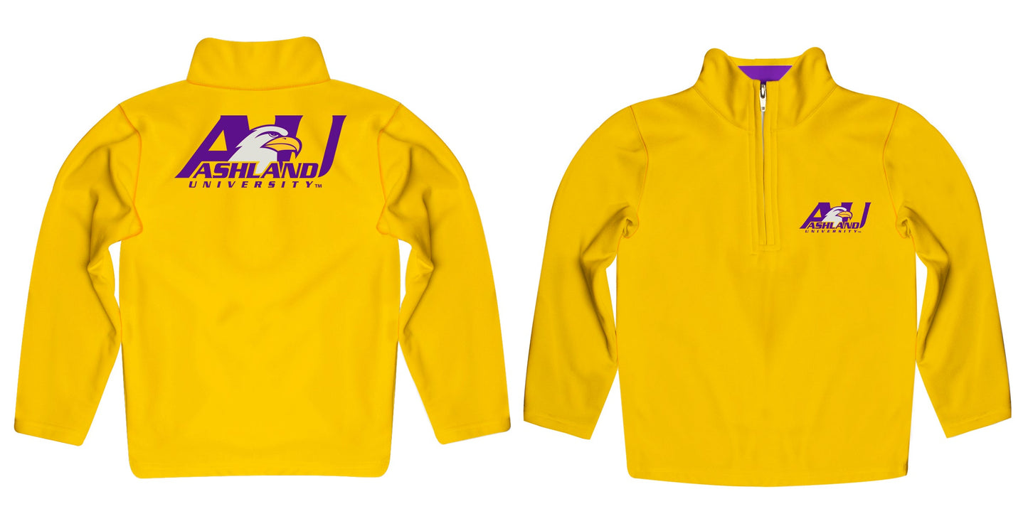 Ashland Eagles AU Game Day Solid Gold Quarter Zip Pullover for Infants Toddlers by Vive La Fete
