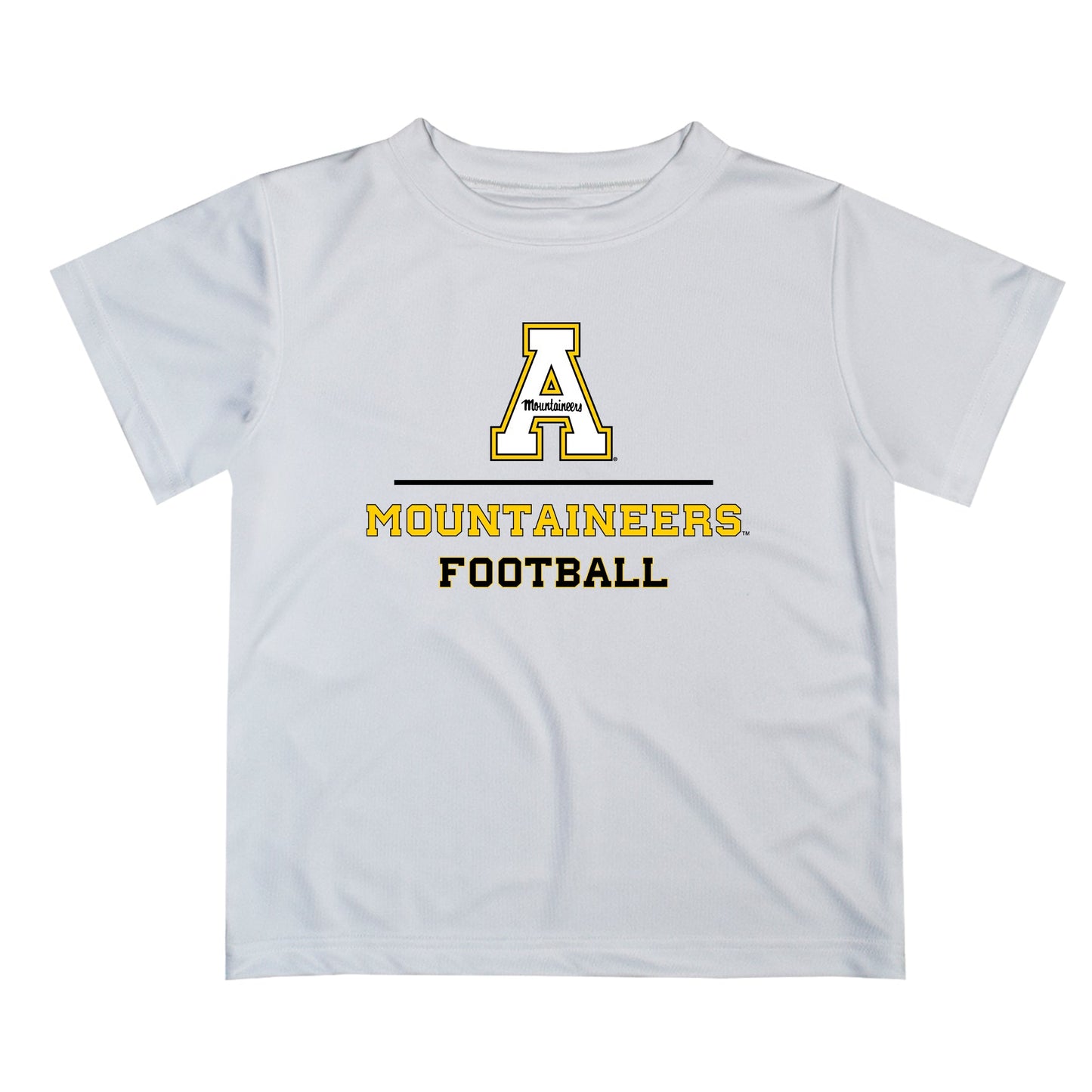 App State Mountaineers Vive La Fete Football V1 White Short Sleeve Tee Shirt