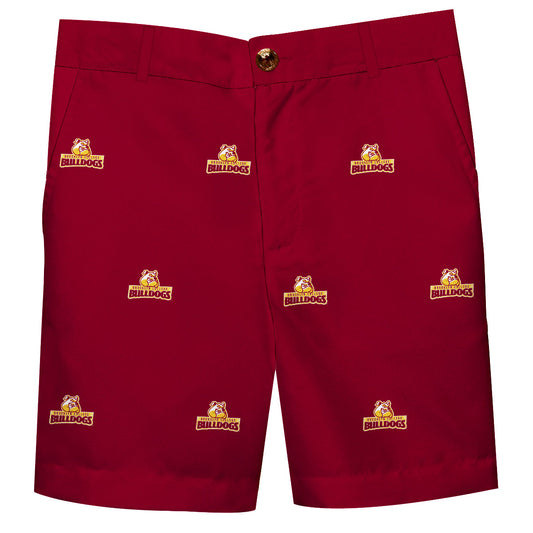 Brooklyn College Bulldogs Boys Game Day Maroon Structured Shorts