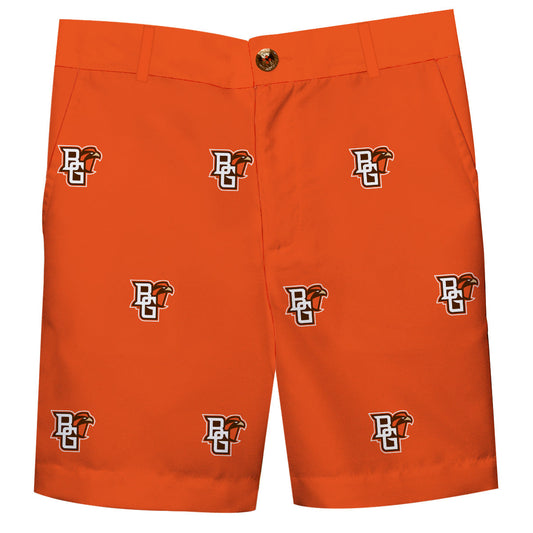 Bowling Green Falcons Boys Game Day Orange Structured Dress Shorts