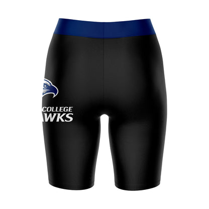 Broward Seahawks Vive La Fete Game Day Logo on Thigh and Waistband Black and Blue Women Bike Short 9 Inseam"