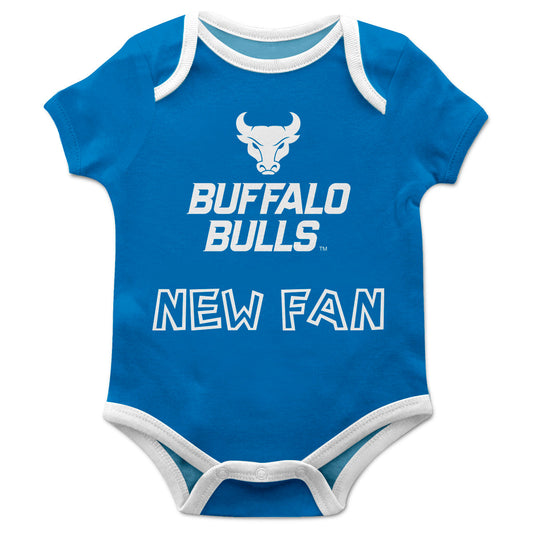 University at Buffalo Bulls Infant Game Day Blue Short Sleeve One Piece Jumpsuit New Fan Mascot and Name Bodysuit by Vive La Fete