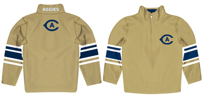 UC Davis Aggies Game Day Gold Quarter Zip Pullover for Infants Toddlers by Vive La Fete