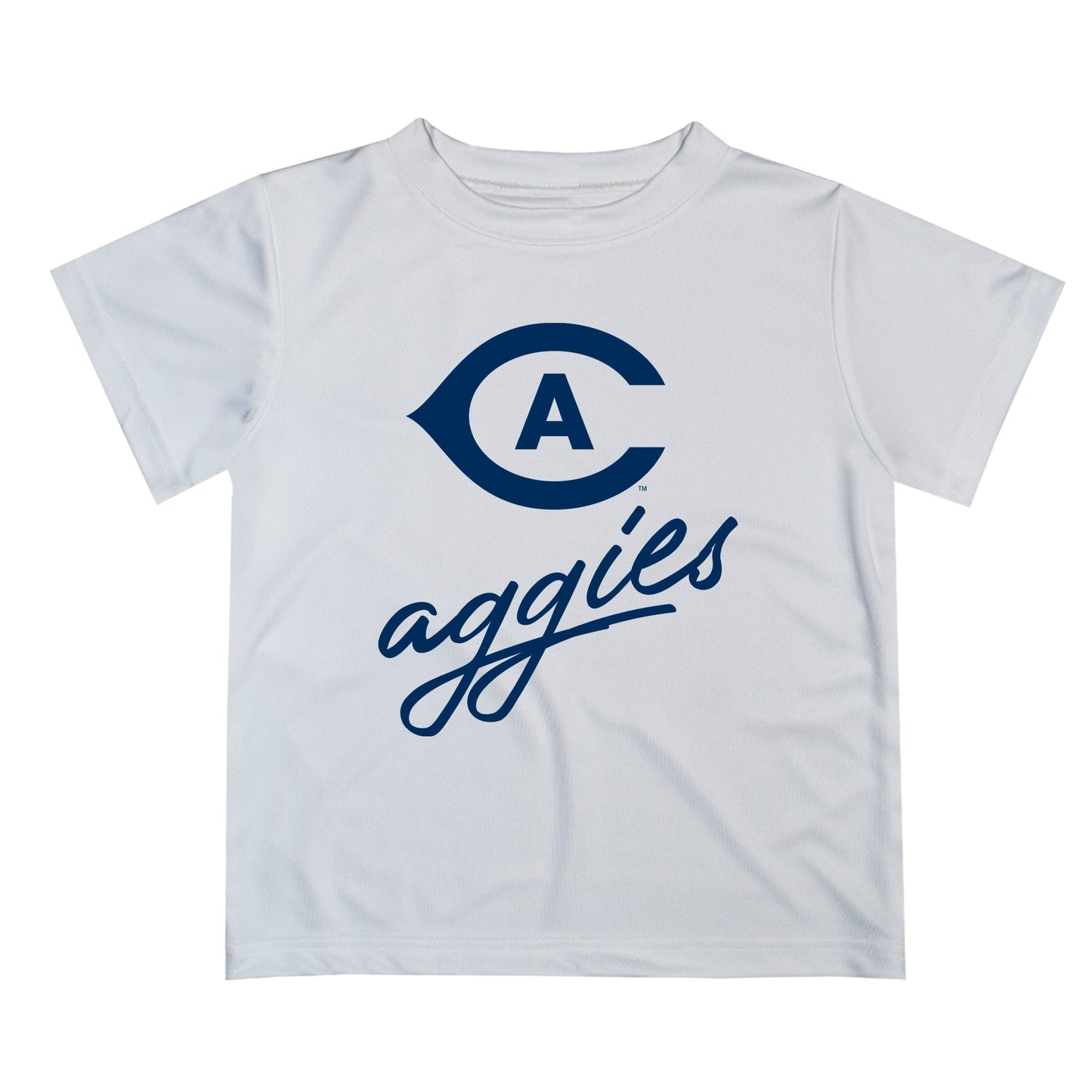 UC Davis Aggies Vive La Fete Script V1 White Short Sleeve Tee Shirt