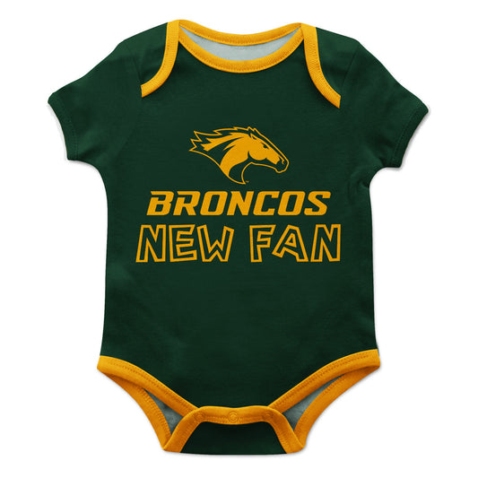 Cal Poly Pomona Broncos Infant Game Day Green Short Sleeve One Piece Jumpsuit by Vive La Fete
