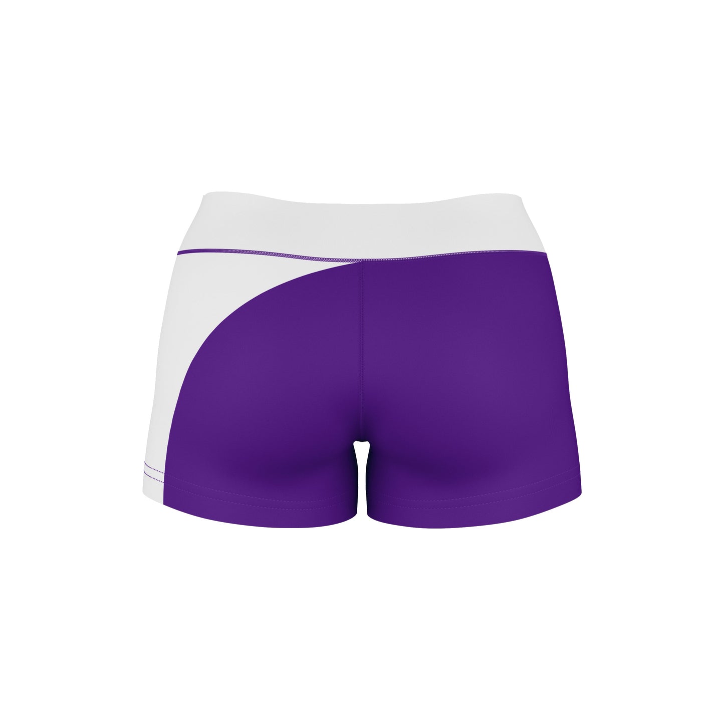 City College of New York Beavers Vive La Fete Collegiate Waist Color Block Women Purple White Optimum Yoga Short - Vive La F̻te - Online Apparel Store