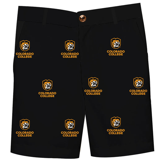 Colorado College Tigers Boys Game Day Black Structured Shorts