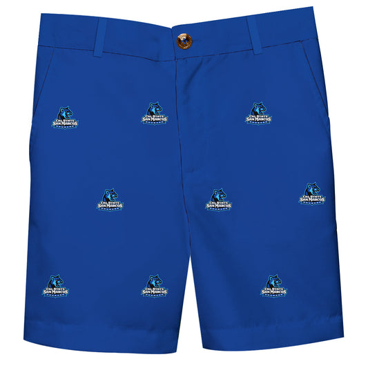 Cal State San Marcos Cougars Boys Game Day Blue Structured Shorts