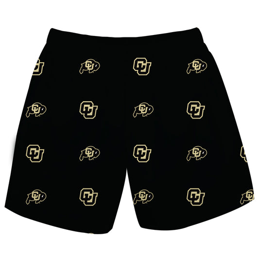 University of Colorado Buffaloes CU Boys Game Day Elastic Waist Classic Play Black Pull On Shorts