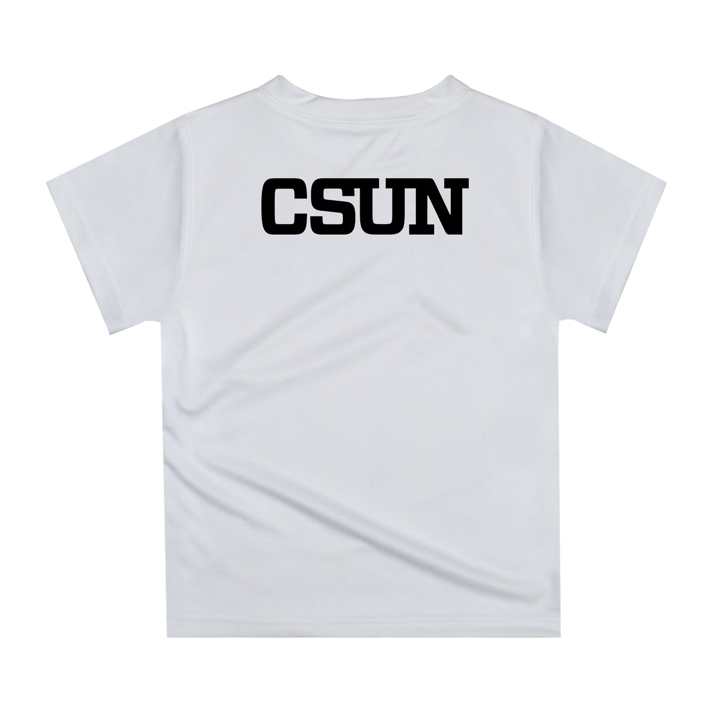 Cal State Univeristy Northridge Matadors CSUN Original Dripping Basketball White T-Shirt by Vive La Fete