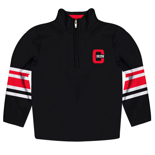 CSUN California State University Northridge Matadors Game Day Black Quarter Zip Pullover for Infants Toddlers by Vive La Fete