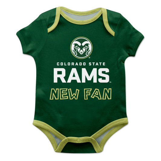 Colorado State Rams CSU Infant Game Day Green Short Sleeve One Piece Jumpsuit by Vive La Fete