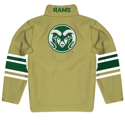 Colorado State Rams CSU Game Day Gold Quarter Zip Pullover for Infants Toddlers by Vive La Fete