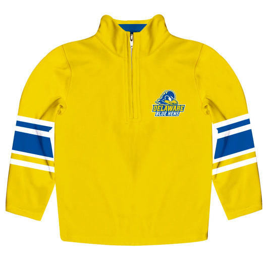 Delaware Blue Hens Game Day Yellow Quarter Zip Pullover for Infants Toddlers by Vive La Fete