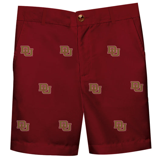 Denver Pioneers Boys Game Day Maroon Structured Shorts