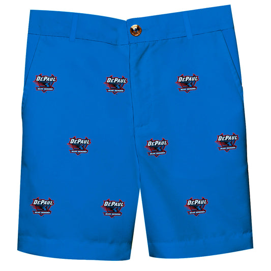 Depaul Blue Demons Boys Game Day Blue Structured Dress Shorts
