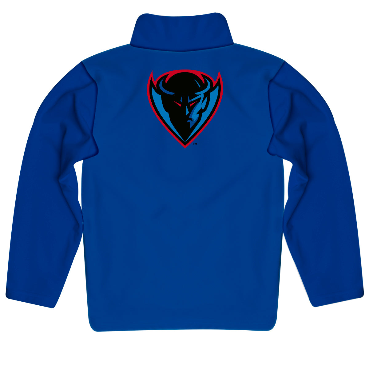 Depaul Blue Demons Game Day Solid Blue Quarter Zip Pullover for Infants Toddlers by Vive La Fete