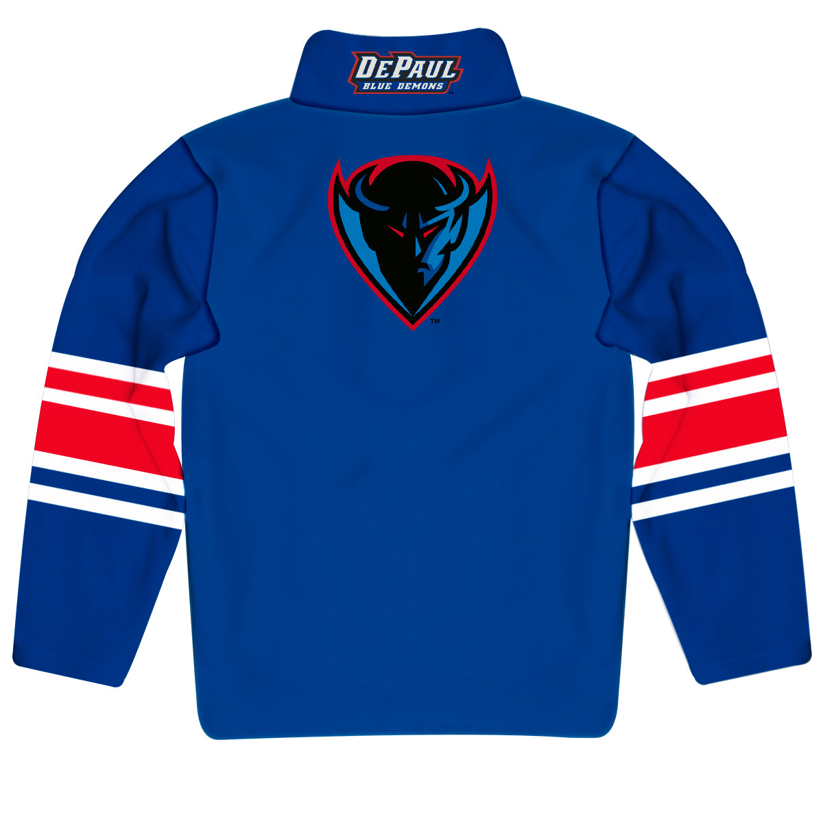 Depaul Blue Demons Game Day Blue Quarter Zip Pullover for Infants Toddlers by Vive La Fete