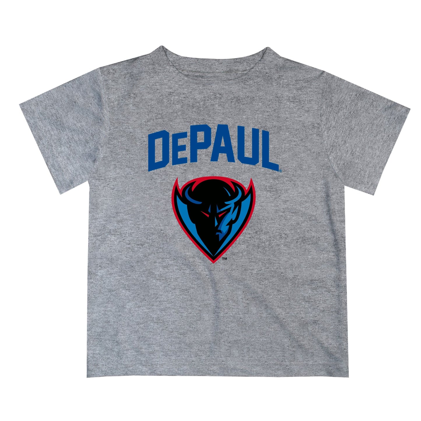 Depaul Blue Demons Vive La Fete Boys Game Day V2 Heather Gray  Short Sleeve Tee Shirt