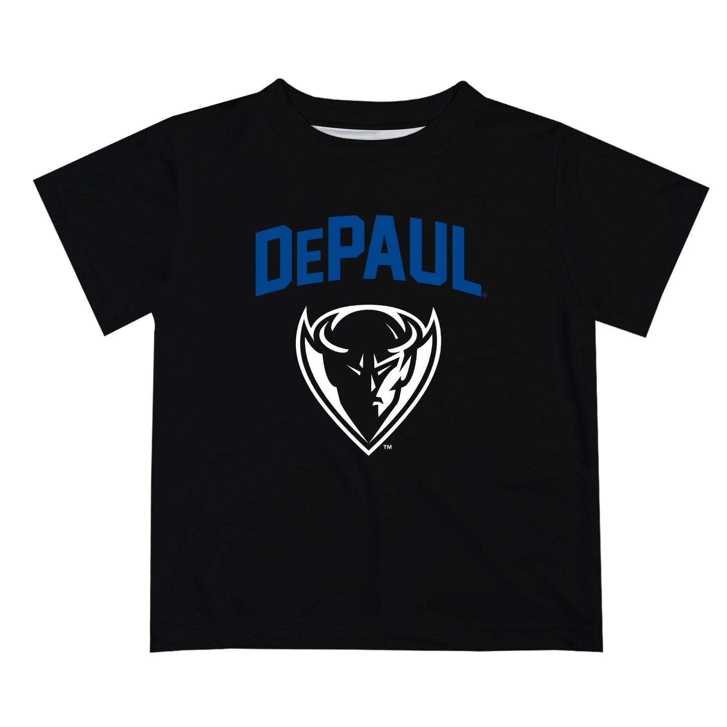 Depaul Blue Demons Vive La Fete Boys Game Day V2 Black Short Sleeve Tee Shirt