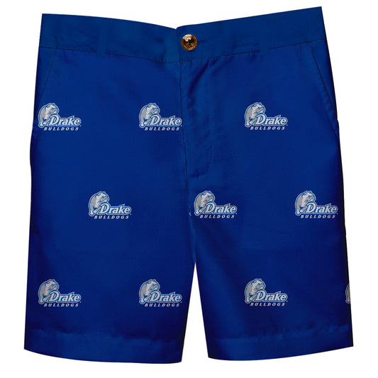 Drake University Bulldogs Boys Game Day Blue Structured Shorts