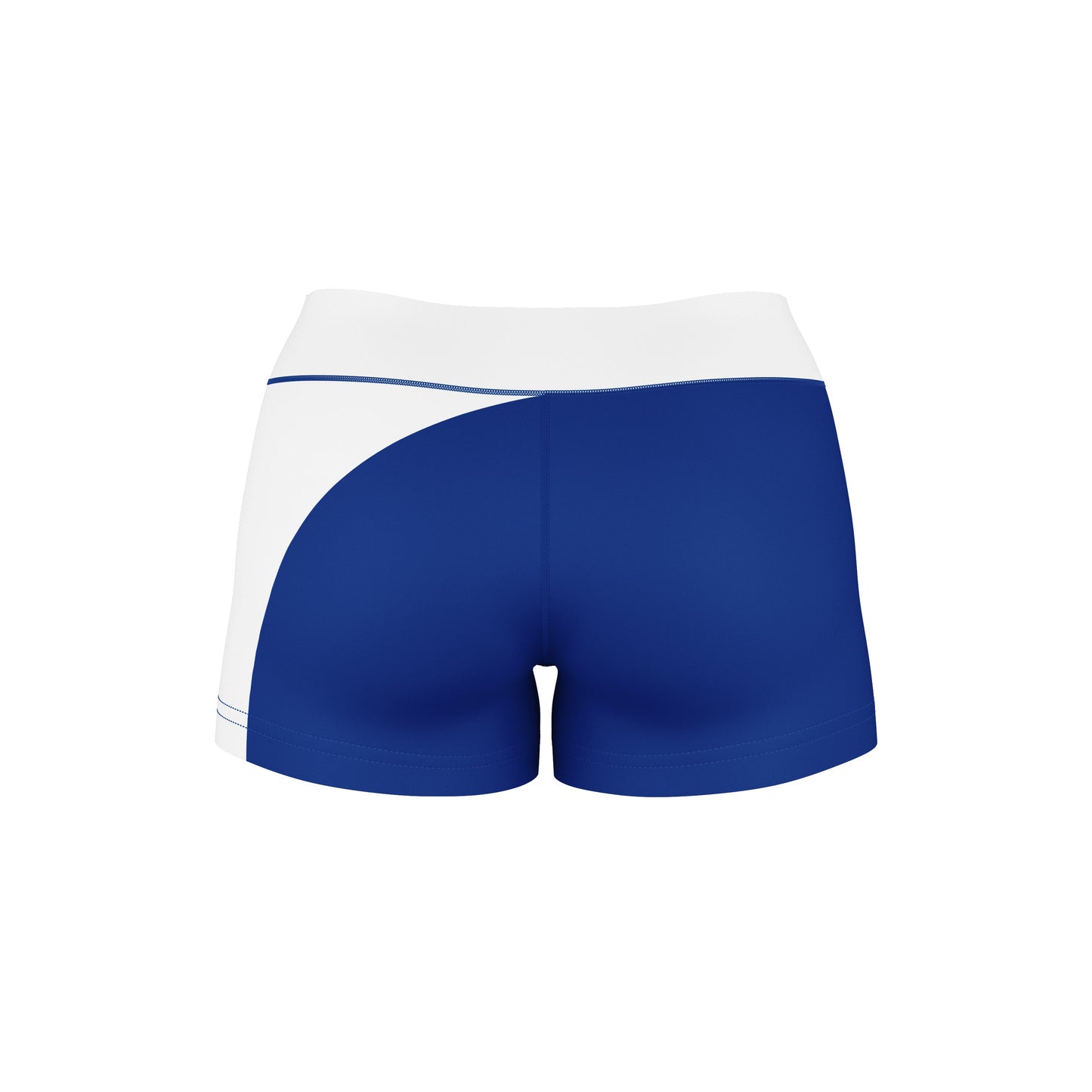 Eastern Illinois Panthers EIU Vive La Fete Collegiate Waist Color Block Women Blue White Optimum Yoga Short - Vive La F̻te - Online Apparel Store