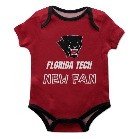 Florida Tech Panthers Infant Game Day Red Short Sleeve One Piece Jumpsuit by Vive La Fete