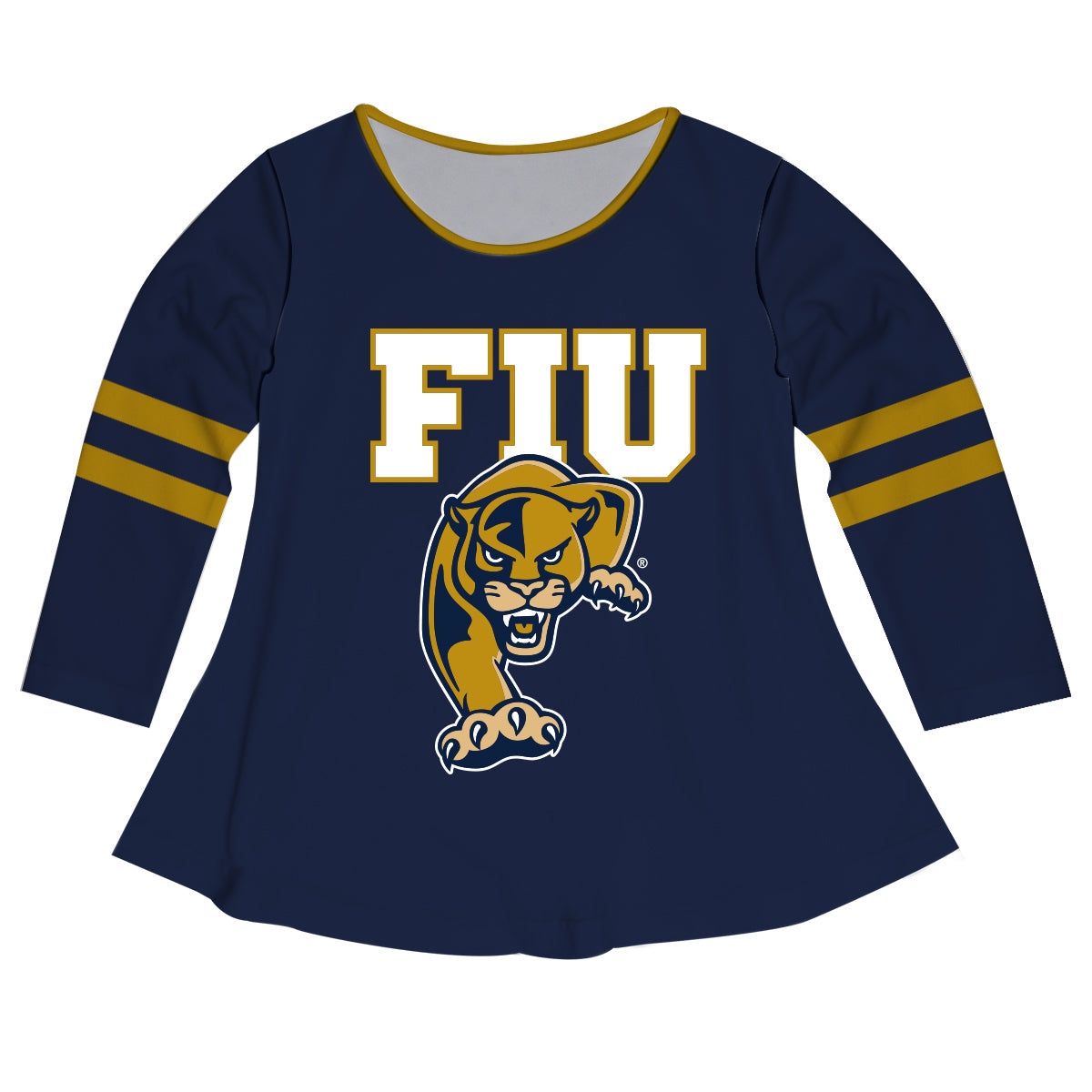 Girls Youth Blue FIU Panthers A-Line T-Shirt