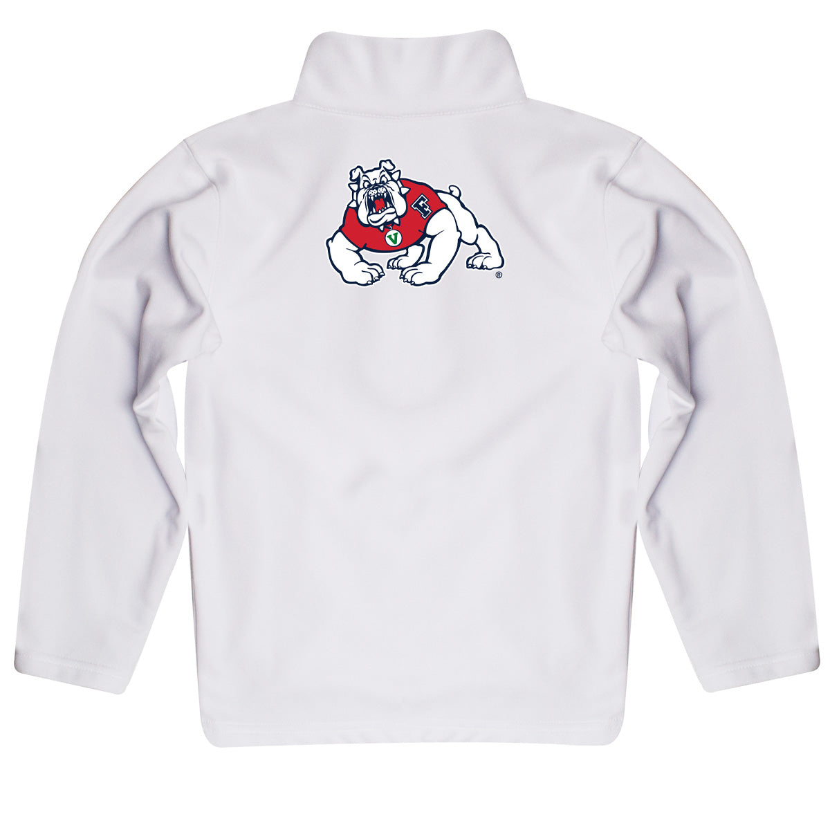Fresno State Bulldogs Game Day Solid White Quarter Zip Pullover for Infants Toddlers by Vive La Fete