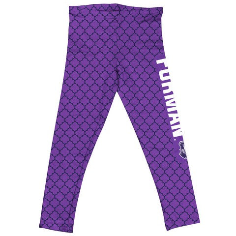 Furman Quatrefoil Purple Leggings