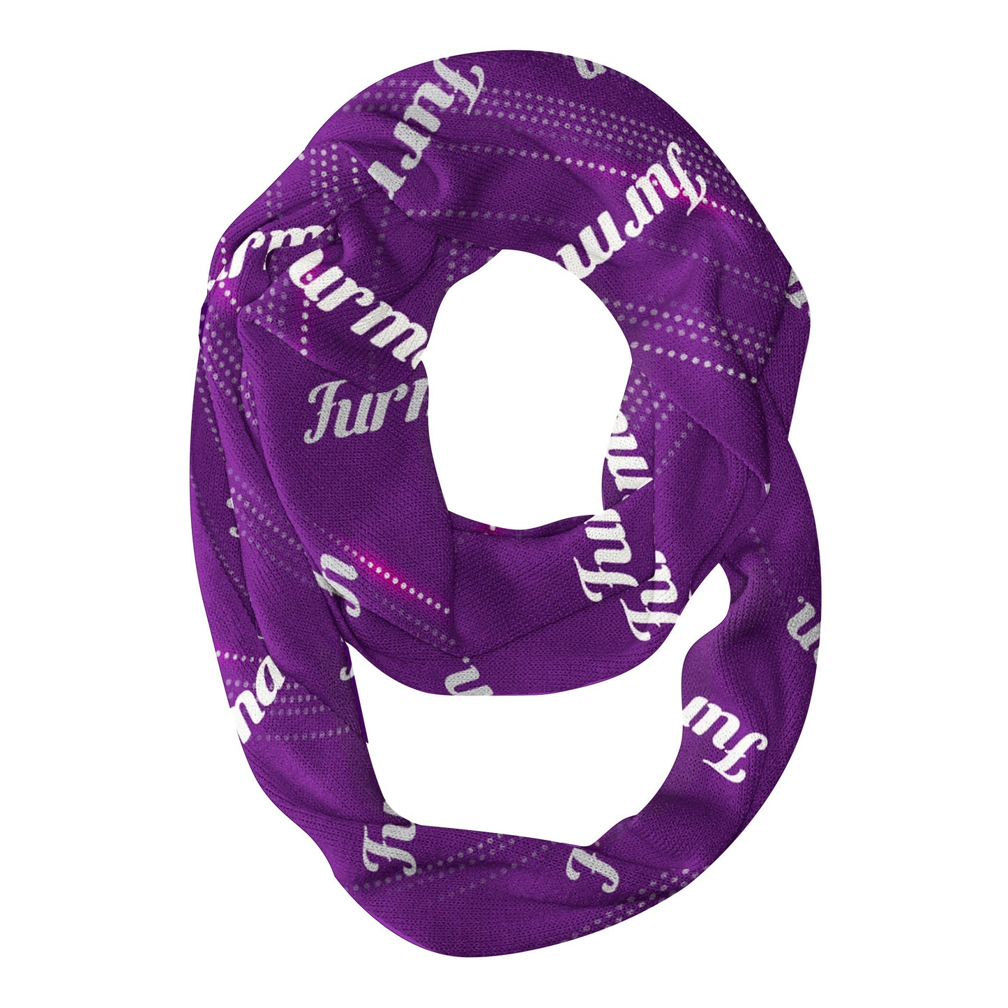 Furman Paladins Vive La Fete Repeat Logo Game Day Collegiate Women Light Weight Ultra Soft Infinity Scarf - Vive La Fête - Online Apparel Store