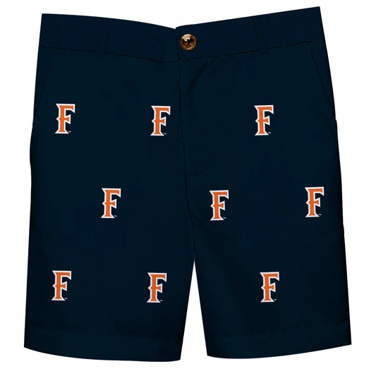 Cal State Fullerton Titans CSUF Boys Game Day Navy Structured Dress Shorts