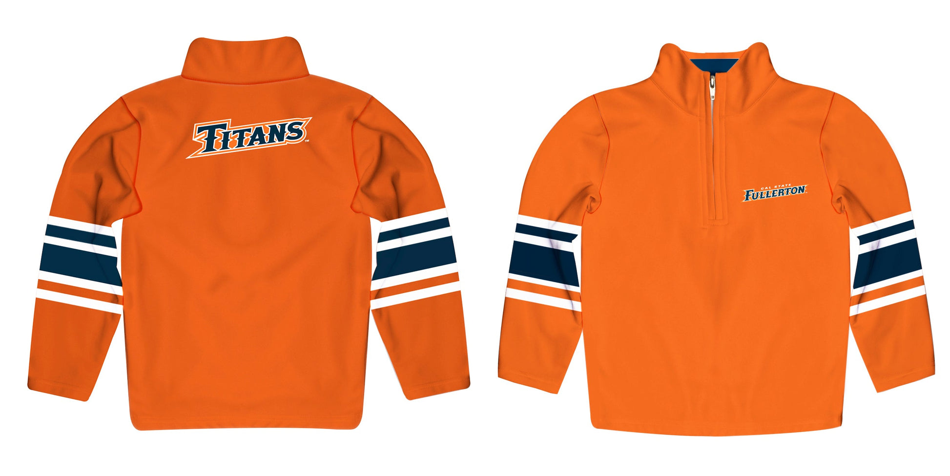 Cal State Fullerton Titans CSUF Game Day Orange Quarter Zip Pullover for Infants Toddlers by Vive La Fete