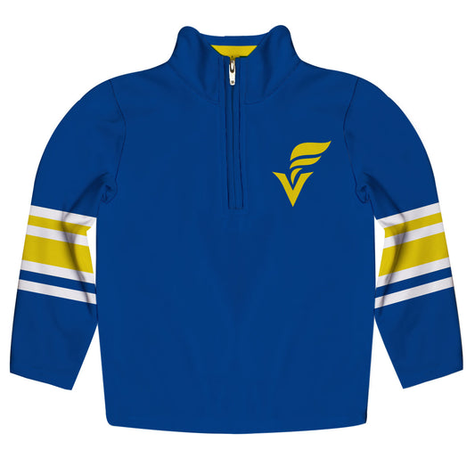 Fort Valley State Wildcats FVSU Game Day Blue Quarter Zip Pullover for Infants Toddlers by Vive La Fete