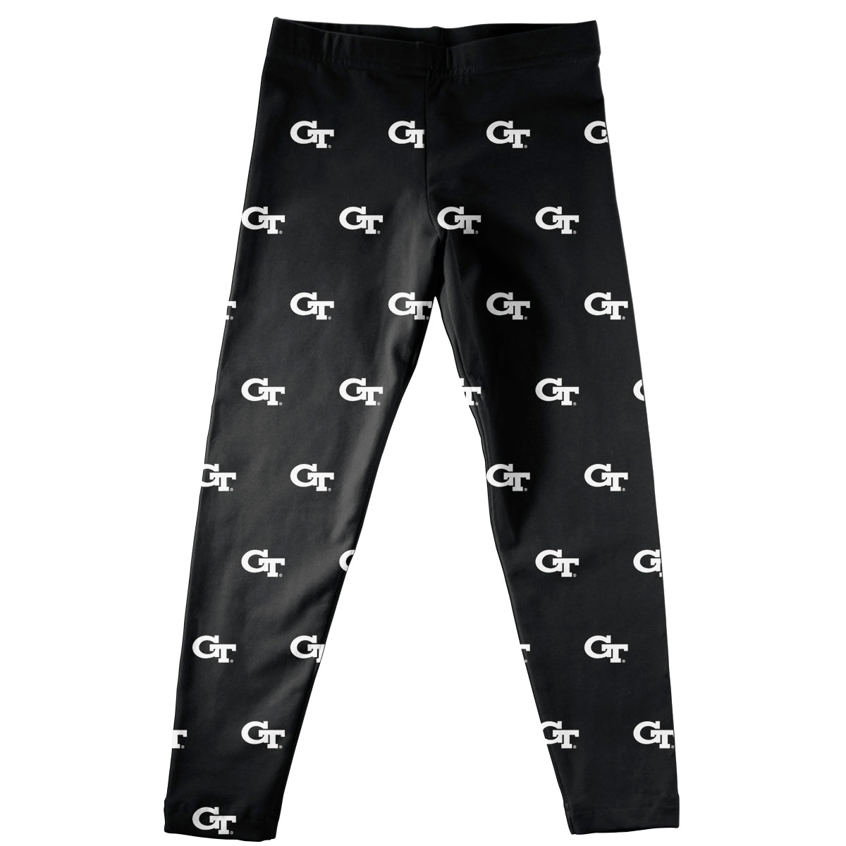 Georgia Tech Yellow Jackets Repeat Logo Black Leggings