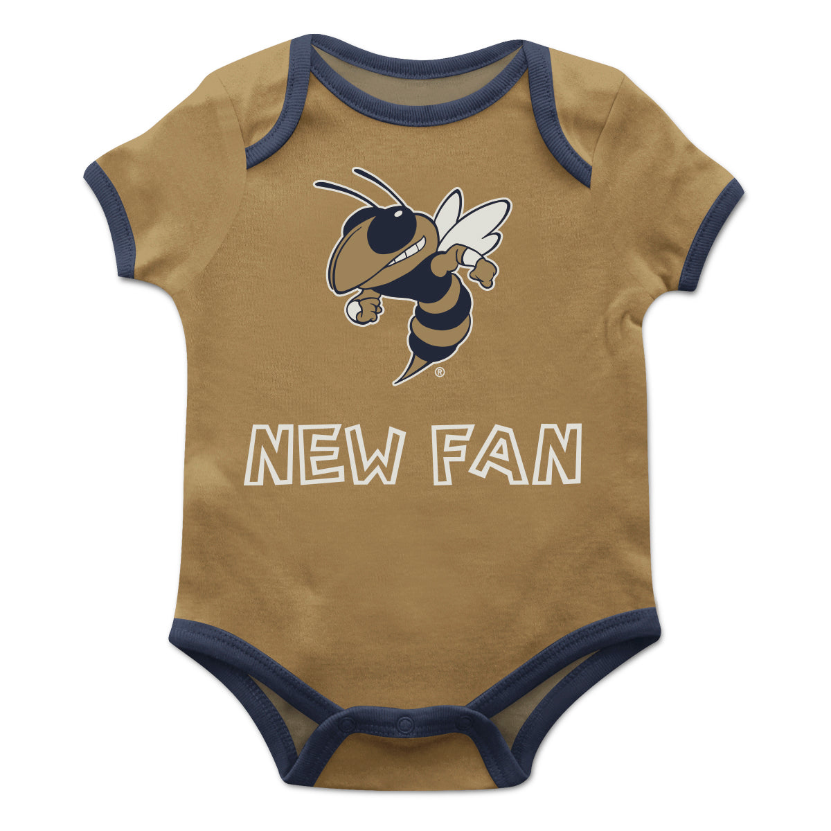 Georgia Tech Yellow Jackets Infant Gold Short Sleeve One Piece Jumpsuit by Vive La Fete