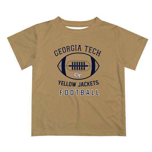 Georgia Tech Yellow Jackets Vive La Fete Football V2 Gold Short Sleeve Tee Shirt