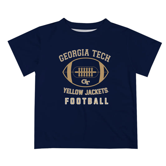Georgia Tech Yellow Jackets Vive La Fete Football Blue Short Sleeve Tee Shirt - Vive La F̻te - Online Apparel Store
