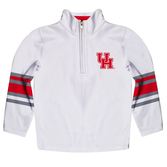 Houston Cougars Game Day White Quarter Zip Pullover for Infants Toddlers by Vive La Fete