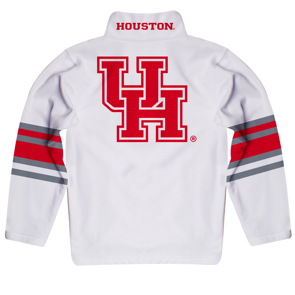 Houston Cougars Game Day White Quarter Zip Pullover for Infants Toddlers by Vive La Fete