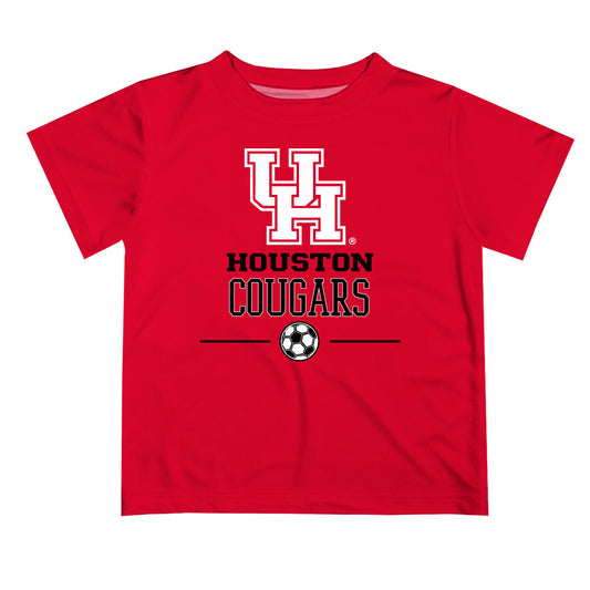 Houston Cougars Vive La Fete Soccer V1 Red Short Sleeve Tee Shirt
