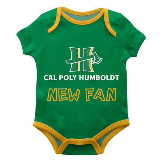 Cal Poly Humboldt Lumberjacks Infant Game Day Green Short Sleeve One Piece Jumpsuit by Vive La Fete