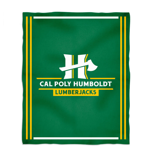 Cal Poly Humboldt Lumberjacks Kids Game Day Green Plush Soft Minky Blanket 36 x 48 Mascot
