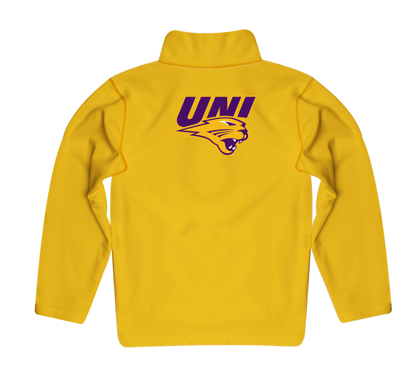 Northern Iowa Panthers  Game Day Solid Gold Quarter Zip Pullover for Infants Toddlers by Vive La Fete