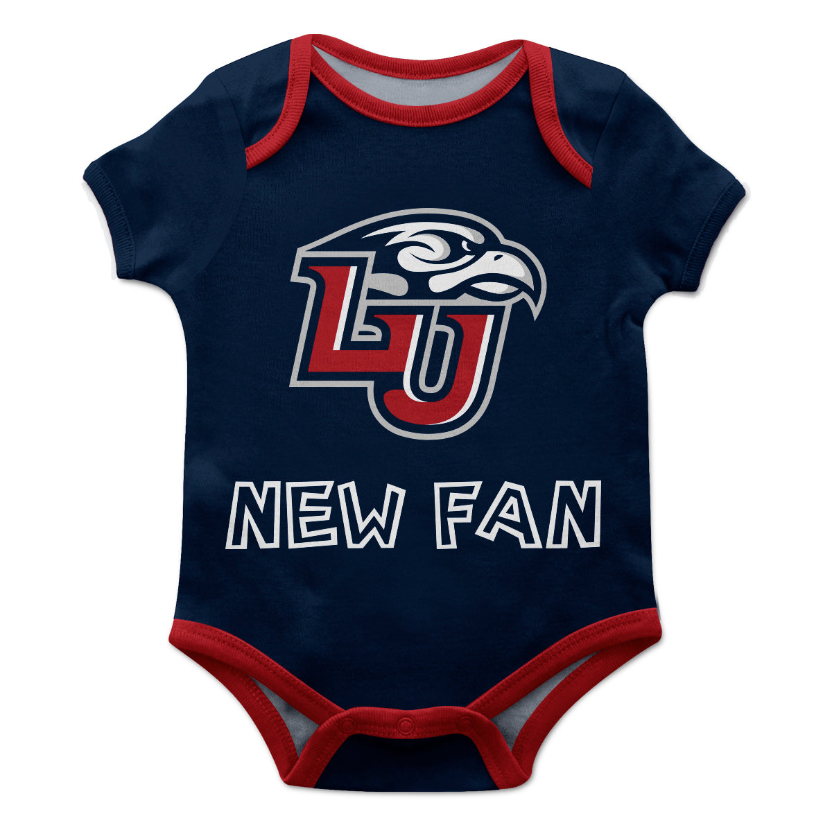 Liberty Flames Infant Game Day Navy Short Sleeve One Piece Jumpsuit by Vive La Fete