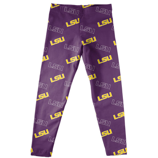 LSU Tigers Purple Leggings
