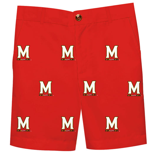 Maryland Terrapins Boys Game Day Red Structured Shorts