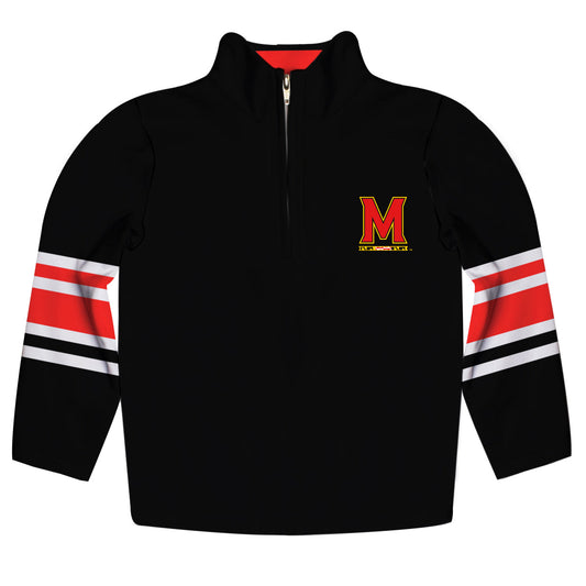 Maryland Terrapins Game Day Black Quarter Zip Pullover for Infants Toddlers by Vive La Fete