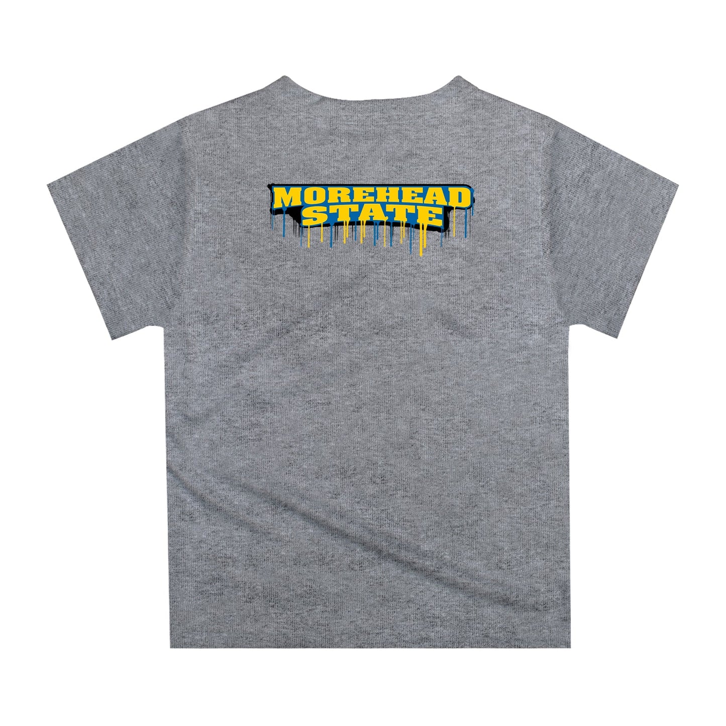 Morehead State Eagles Original Dripping Football Helmet Heather Gray T-Shirt by Vive La Fete