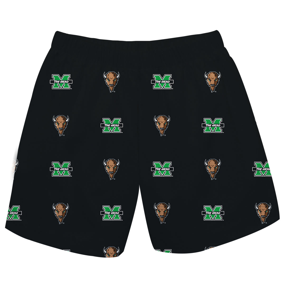 Marshall Thundering Herd MU Boys Game Day Elastic Waist Classic Play Black Pull On Shorts